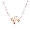 Silver Initial Letter Necklace M SPE-5553